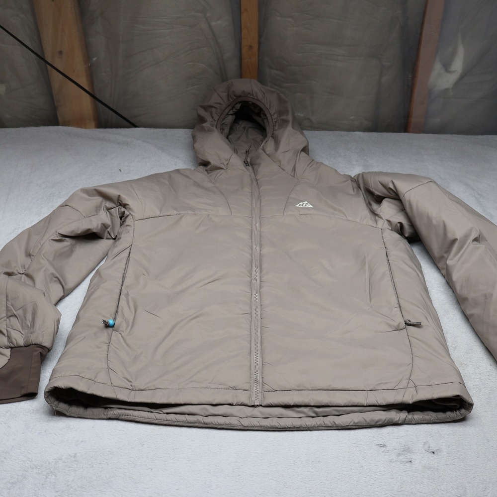 Nike ACG Jacket Womens Medium Brown Therma-FIT ADV Insulated Rain Light Full Zip